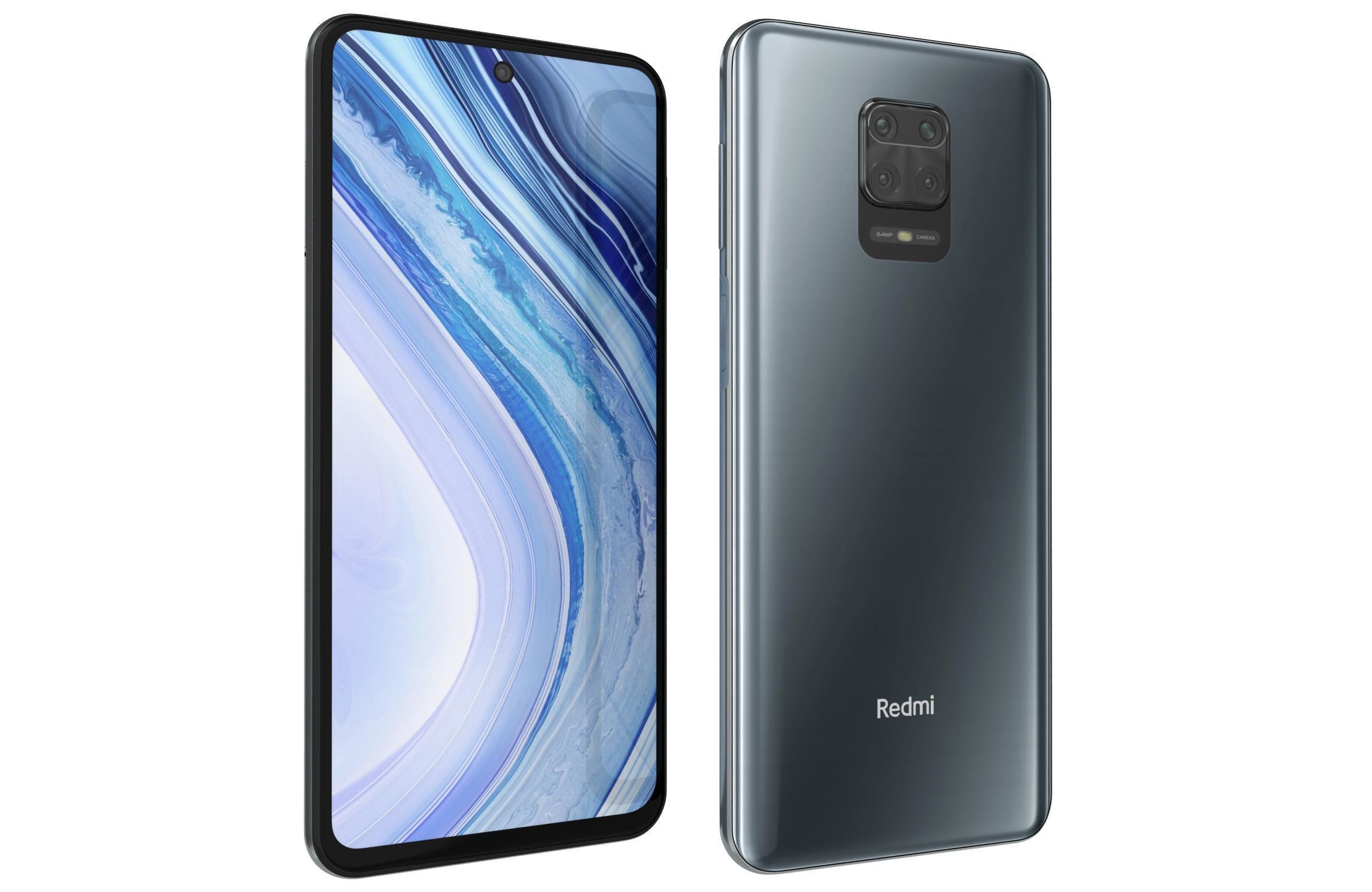 Xiaomi Redmi Note 9 Pro Interstellar Gray 3D model_3