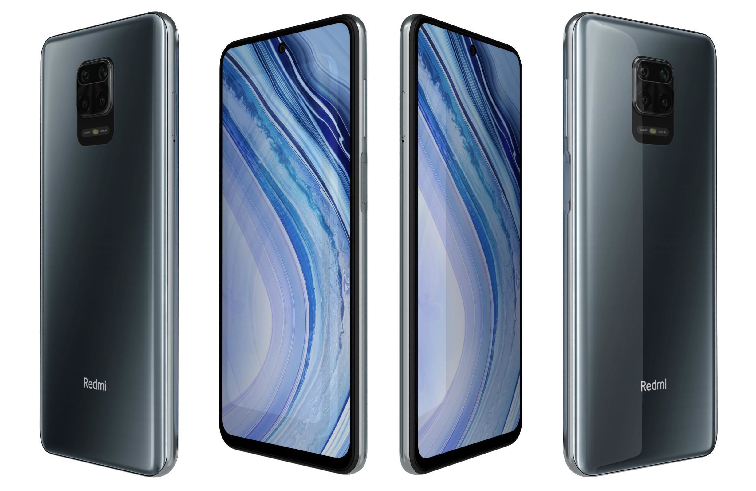 Xiaomi Redmi Note 9 Pro Interstellar Gray 3D model_5