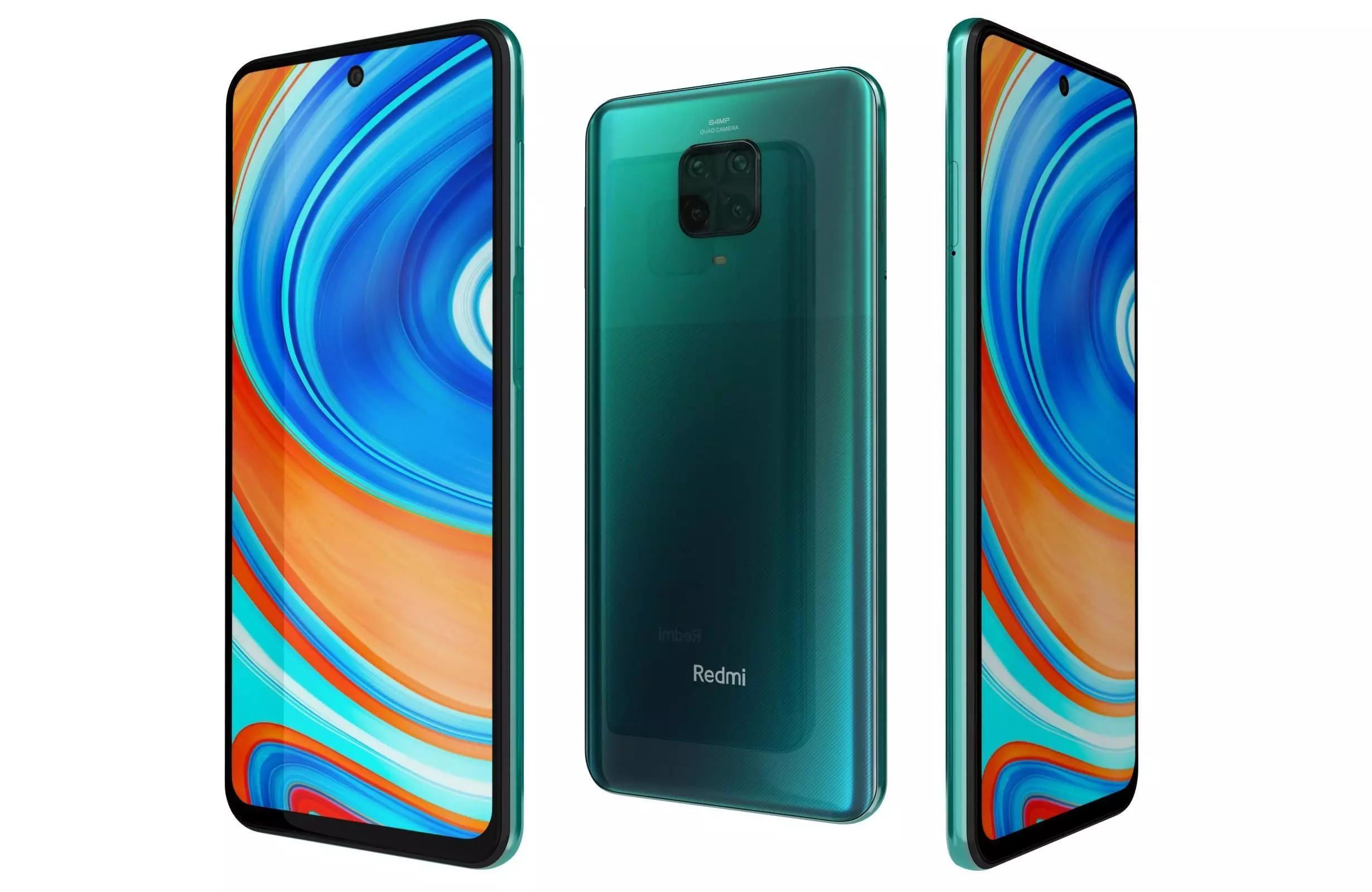 Xiaomi Redmi Note 9 Pro Tropical Green 3D model