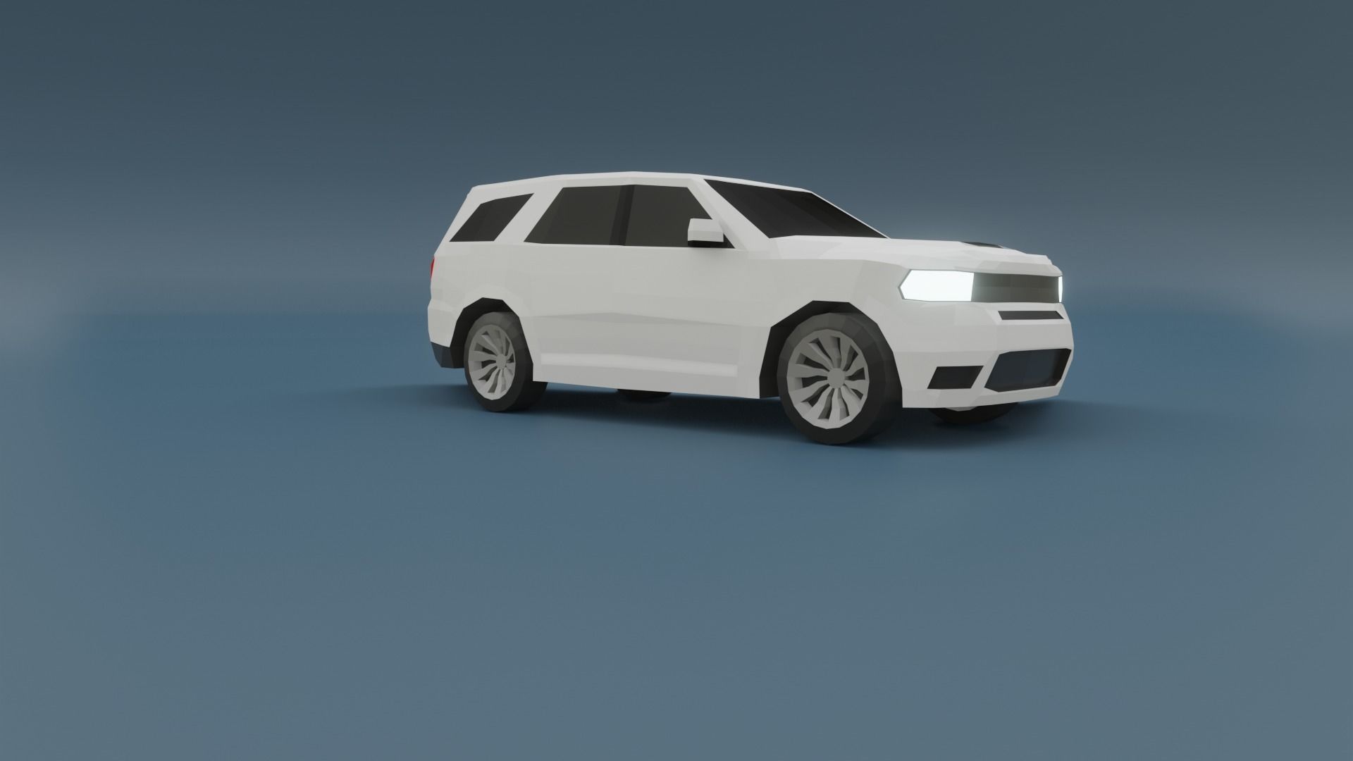 Dodge Durango suv 3D lowpoly model Low-poly 3D model_4