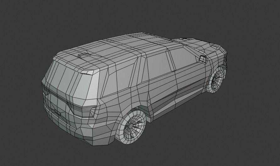 Dodge Durango suv 3D lowpoly model Low-poly 3D model_17