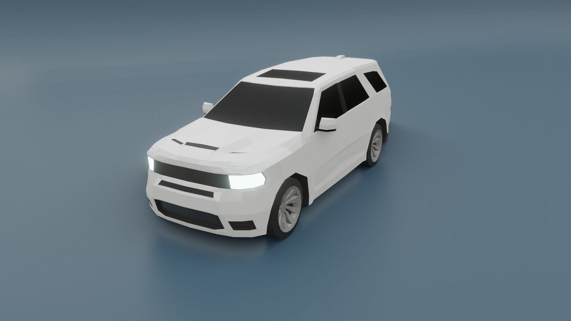 Dodge Durango suv 3D lowpoly model Low-poly 3D model_6