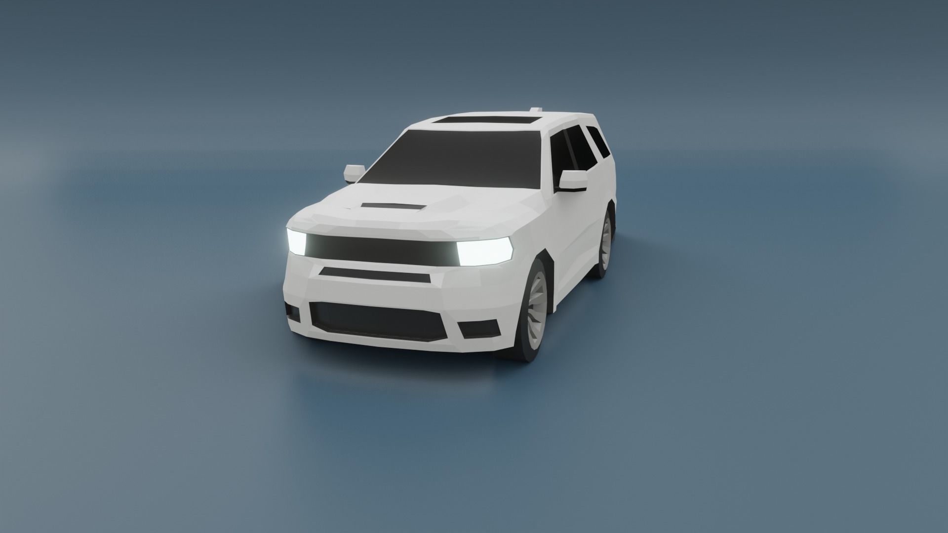 Dodge Durango suv 3D lowpoly model Low-poly 3D model_8
