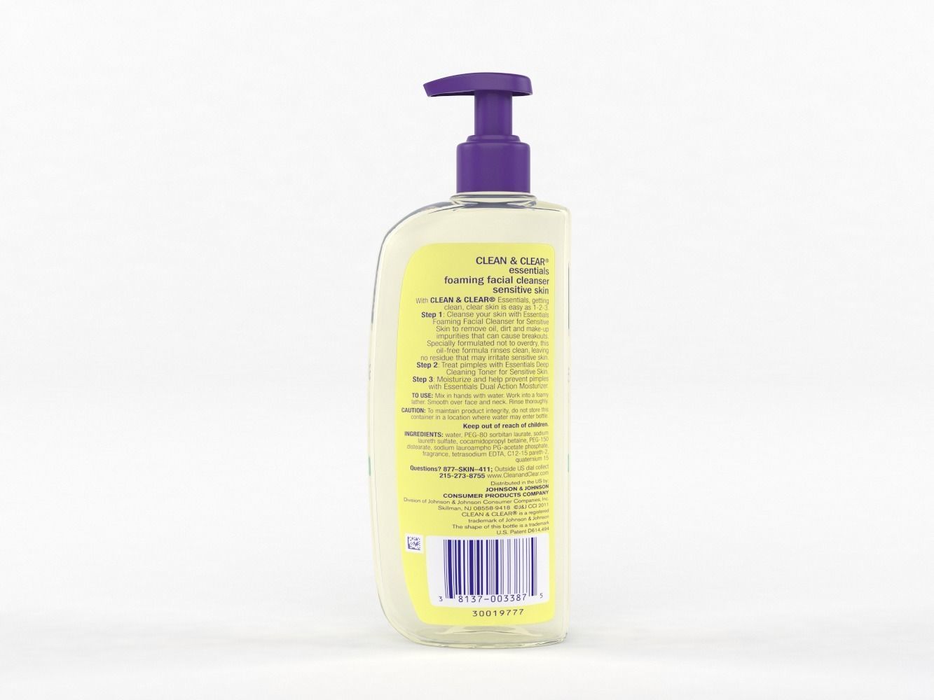 Clean and Clear Essentials Foaming Facial Cleanser 3D model_2