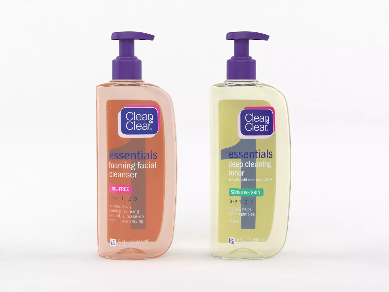 Clean and Clear Essentials Foaming Facial Cleanser 3D model_0