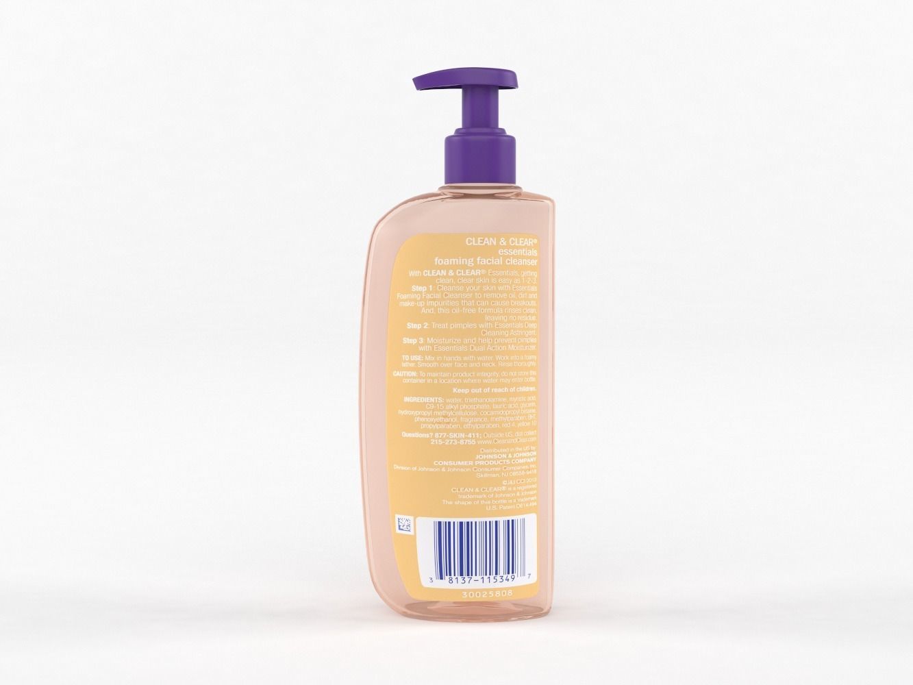 Clean and Clear Essentials Foaming Facial Cleanser 3D model_5