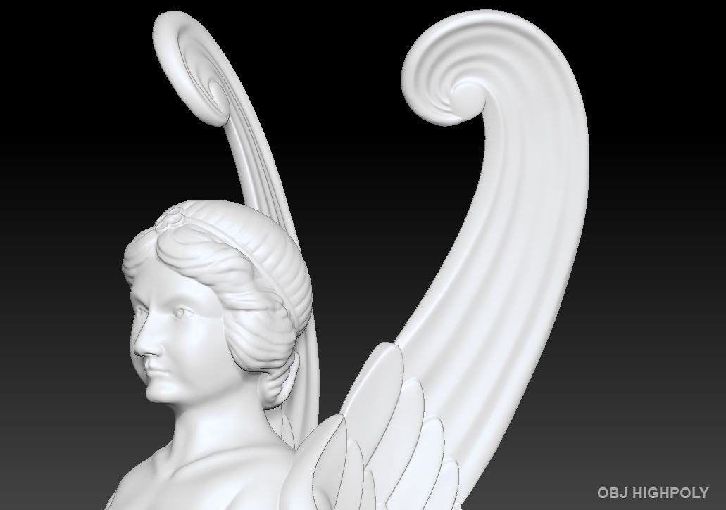 Sphinx Sculpture Low-poly 3D model_20