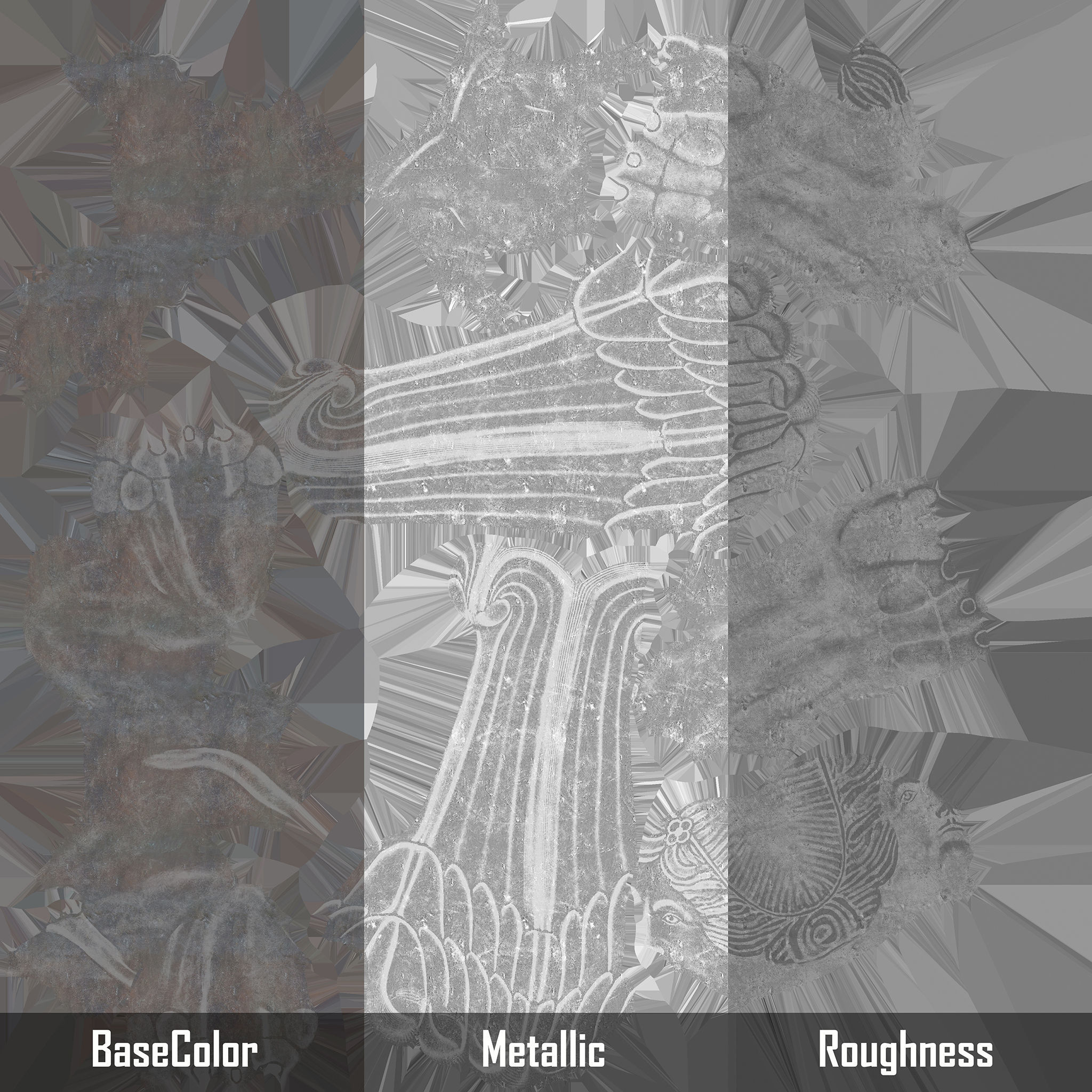 Sphinx Sculpture Low-poly 3D model_13