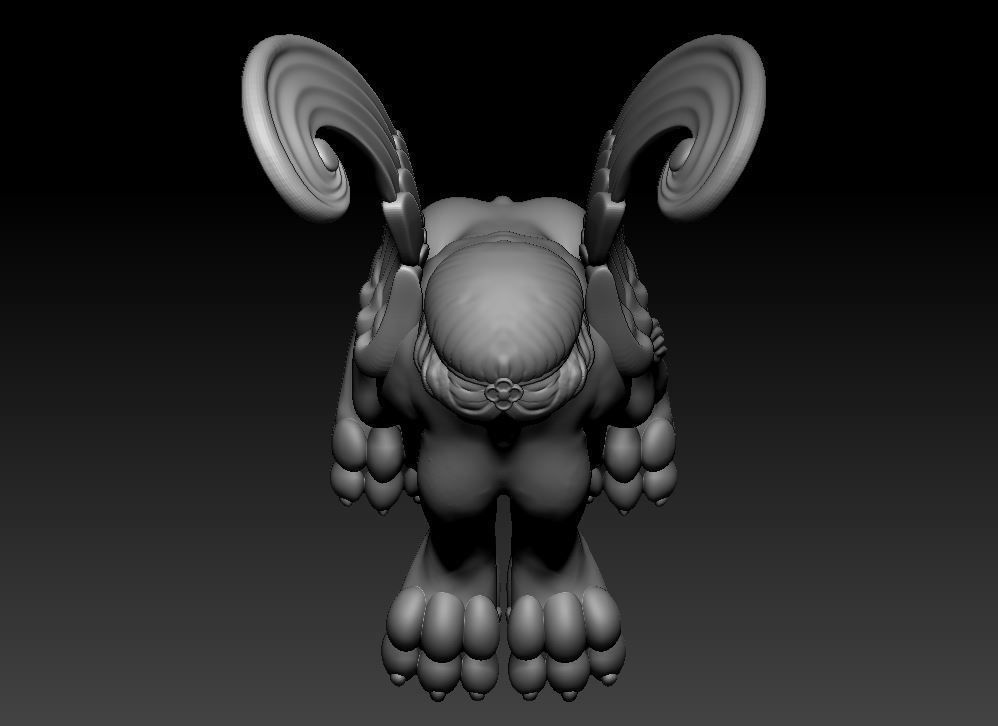 Sphinx Sculpture Low-poly 3D model_11