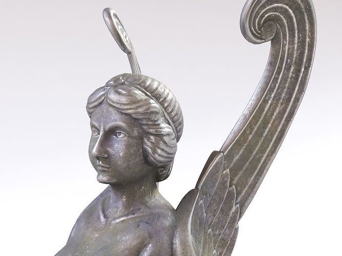 Sphinx Sculpture Low-poly 3D model 3