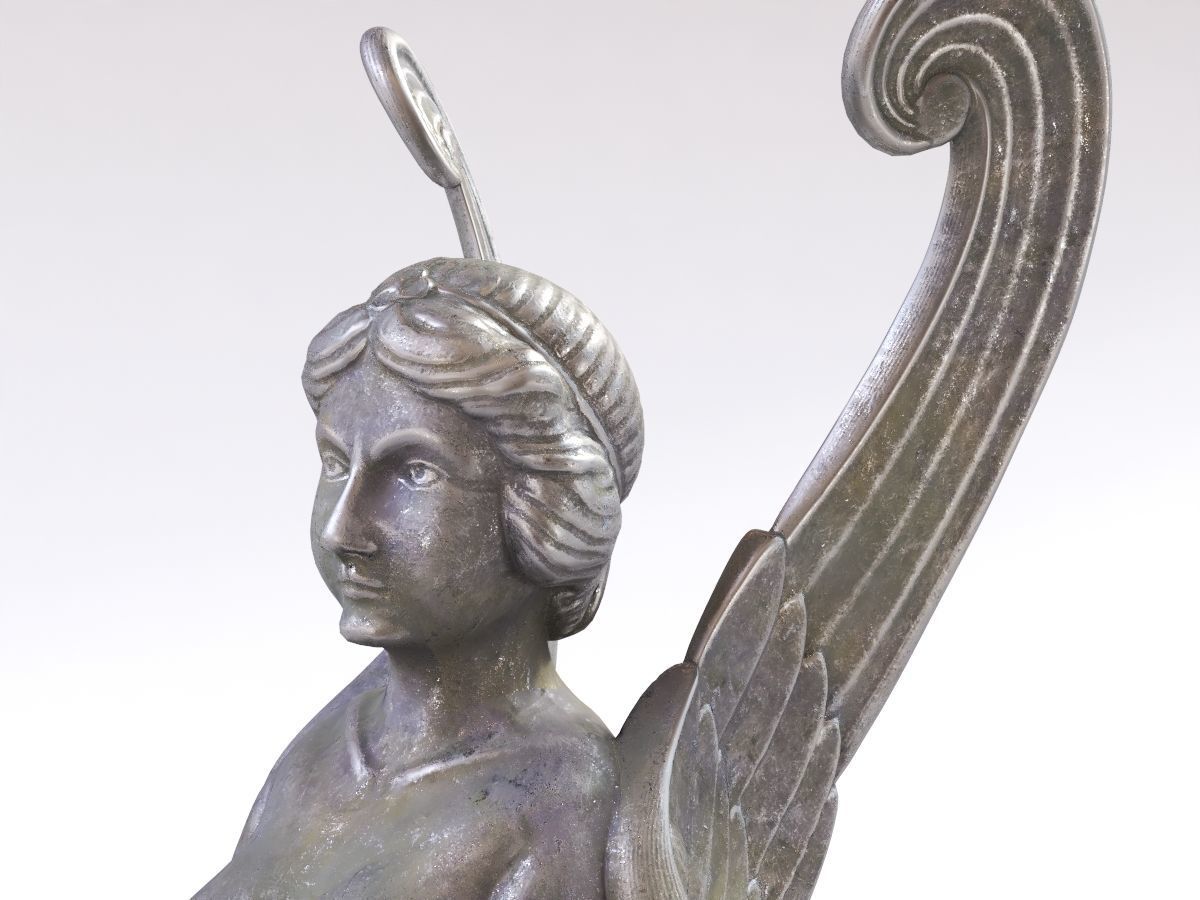 Sphinx Sculpture Low-poly 3D model_2