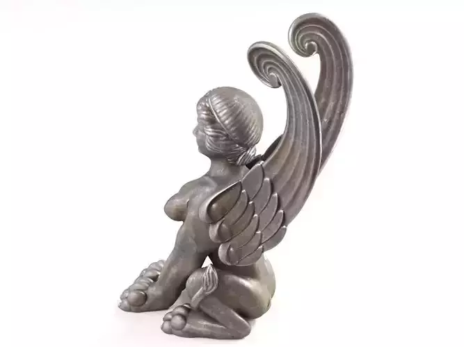 Sphinx Sculpture Low-poly 3D model