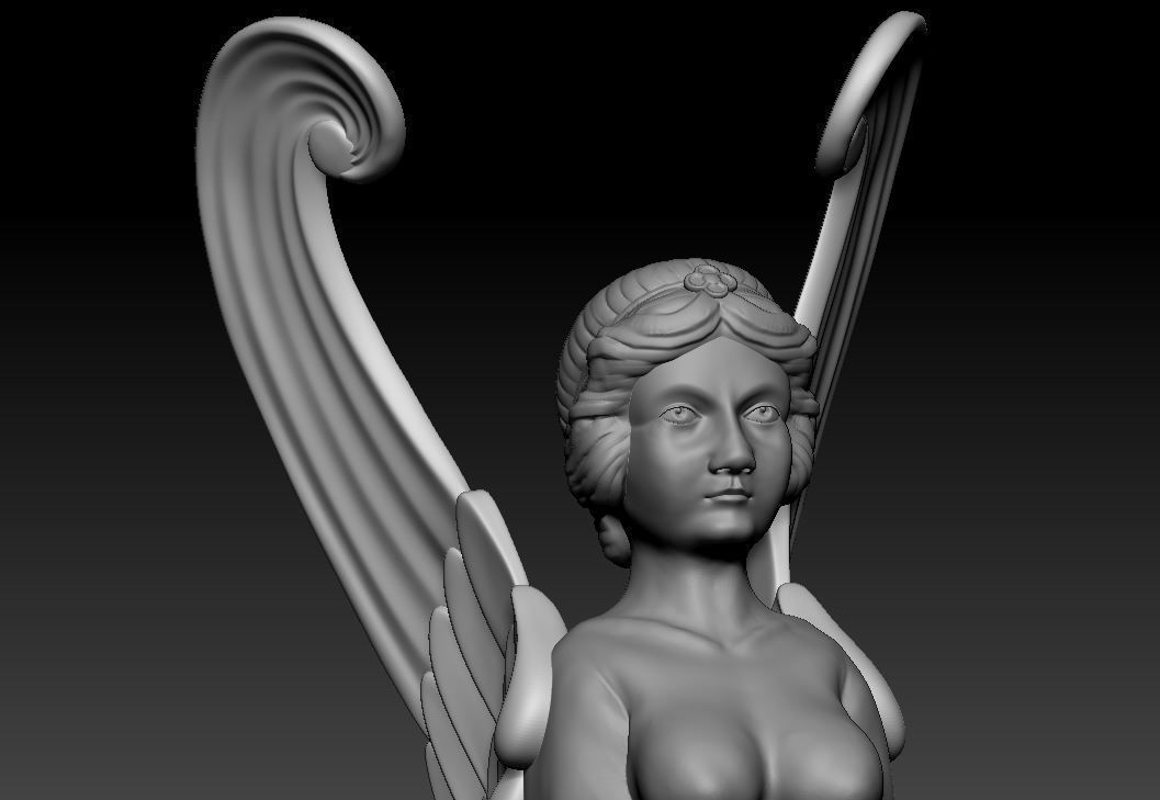Sphinx Sculpture Low-poly 3D model_5