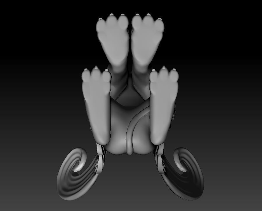 Sphinx Sculpture Low-poly 3D model_12