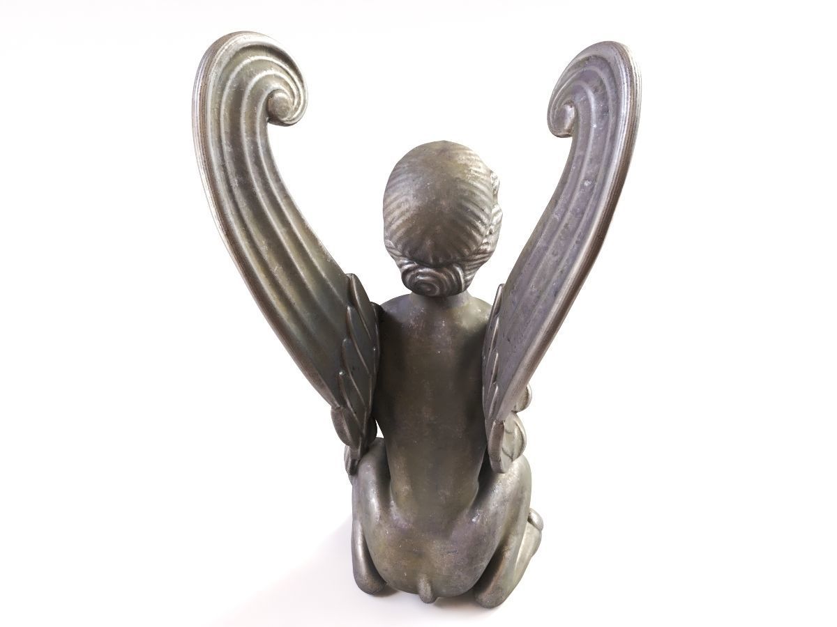 Sphinx Sculpture Low-poly 3D model_3