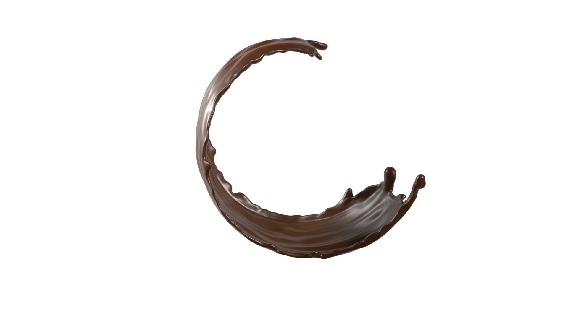 3D Chocolate Splash 3D model_3