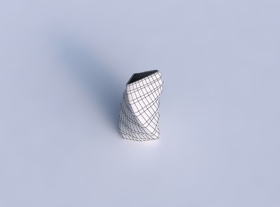 Vase twist tipped triangle with horizontal inverted layers 3D print model_6