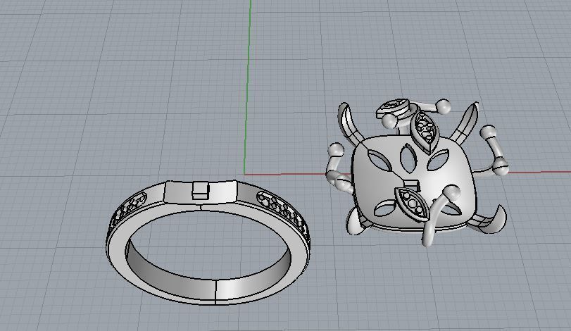 Ring and Earrings 73 3D print model_8