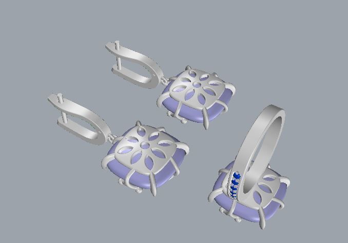 Ring and Earrings 73 3D print model_11