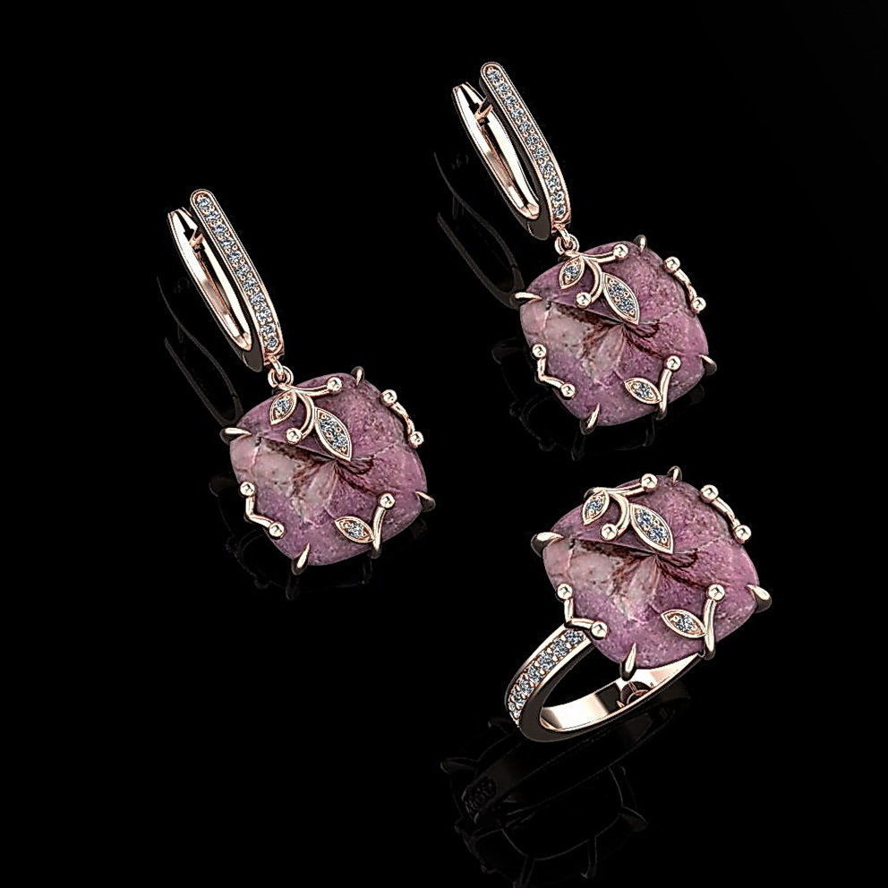 Ring and Earrings 73 3D print model_1