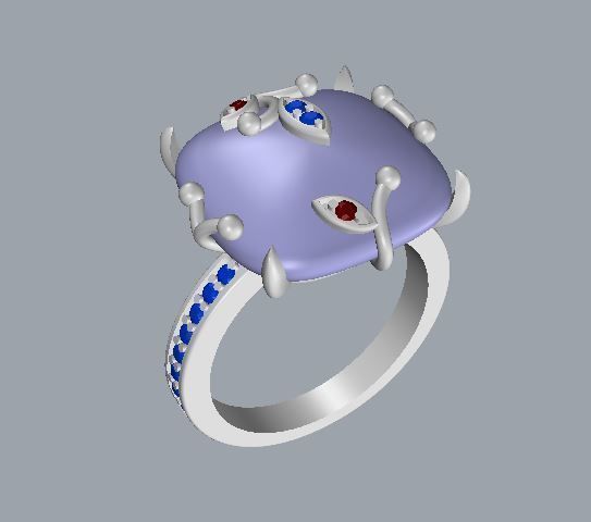 Ring and Earrings 73 3D print model_10