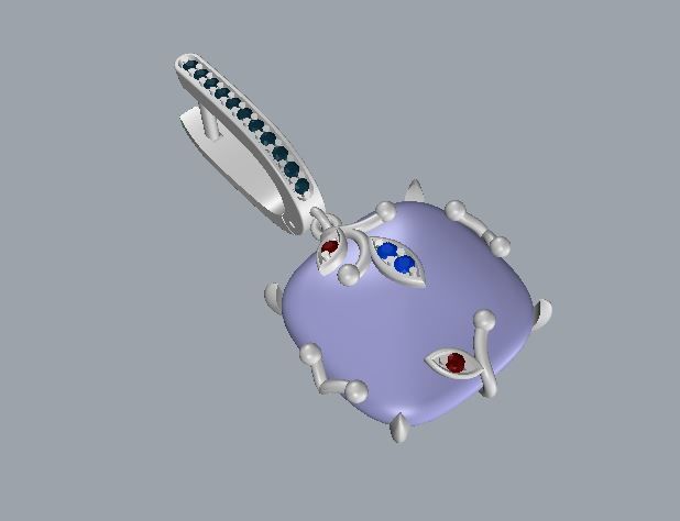 Ring and Earrings 73 3D print model_12