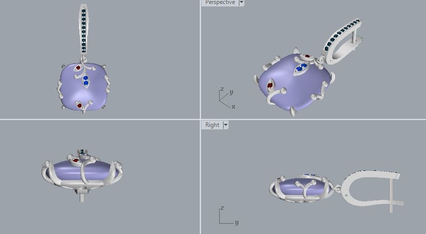 Ring and Earrings 73 3D print model_9