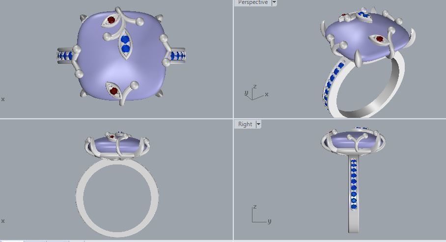 Ring and Earrings 73 3D print model_14