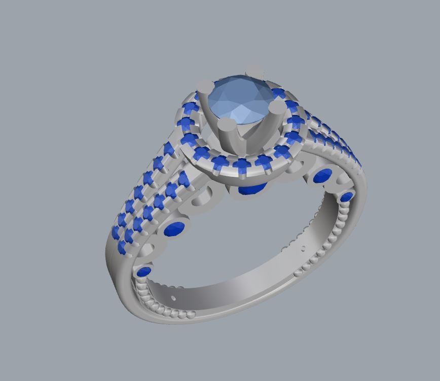 Ring and Earrings 74 3D print model_12