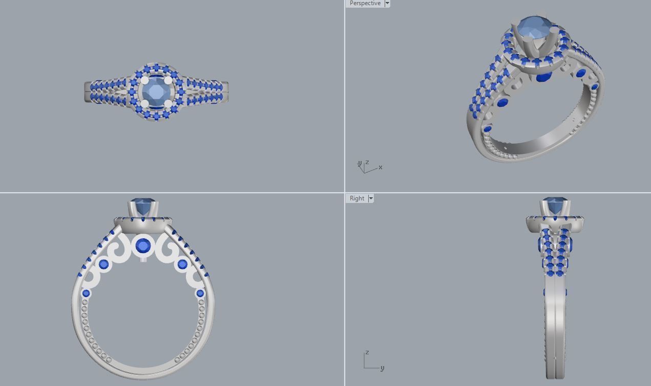 Ring and Earrings 74 3D print model_13