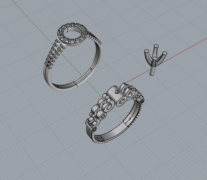 Ring and Earrings 74 3D print model_15