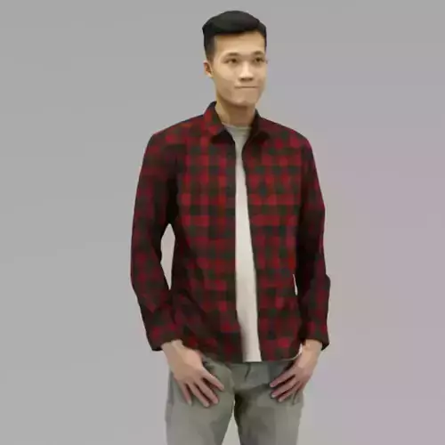  A Handsome Man Posing with Hands in Pockets In Half Body 