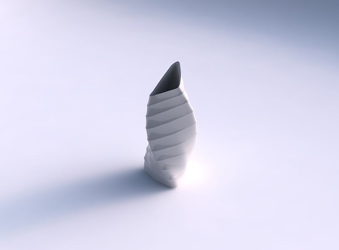 Vase twist tipped triangle with small horizontal sections