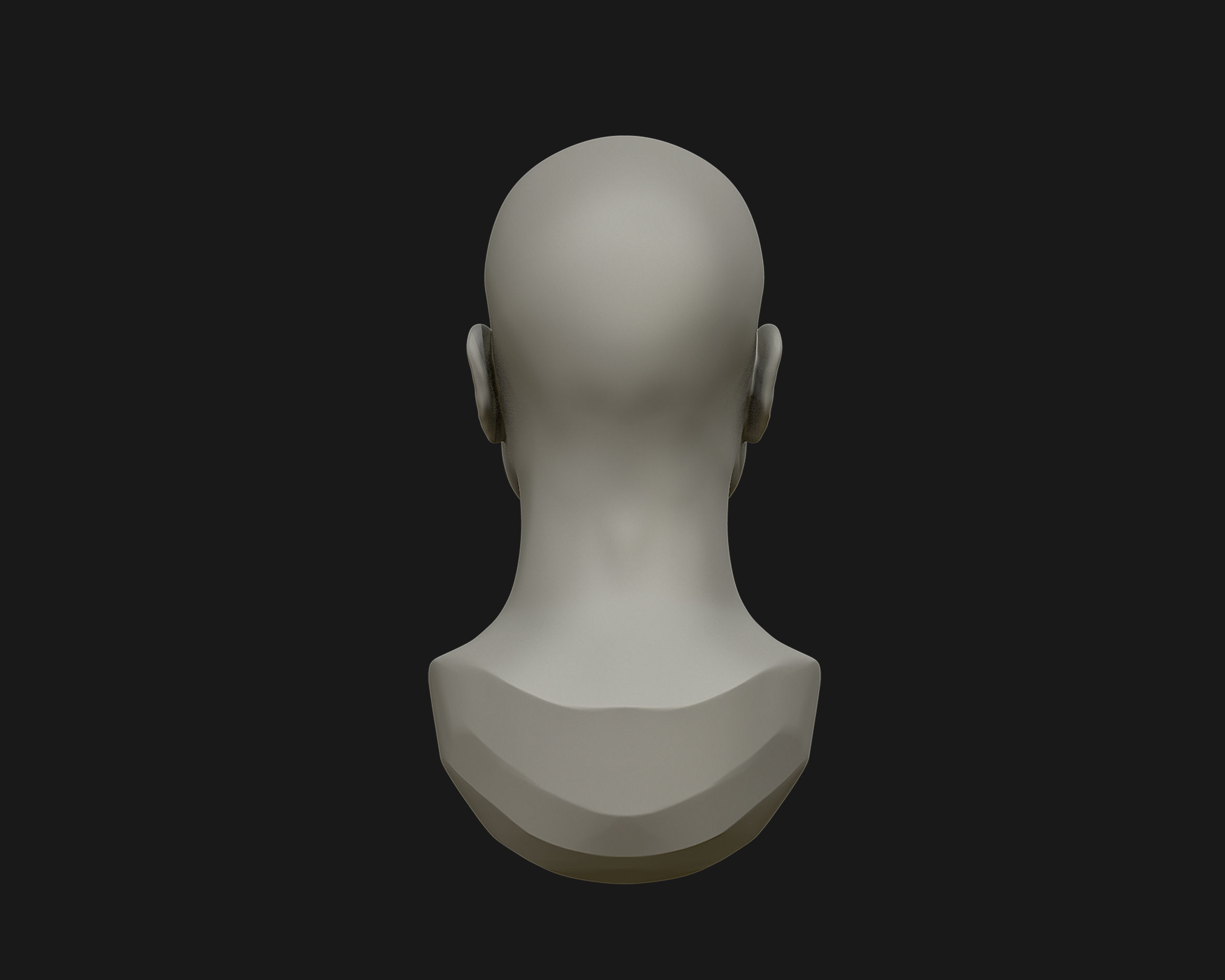 Female Head for sculpting 3D print model_9