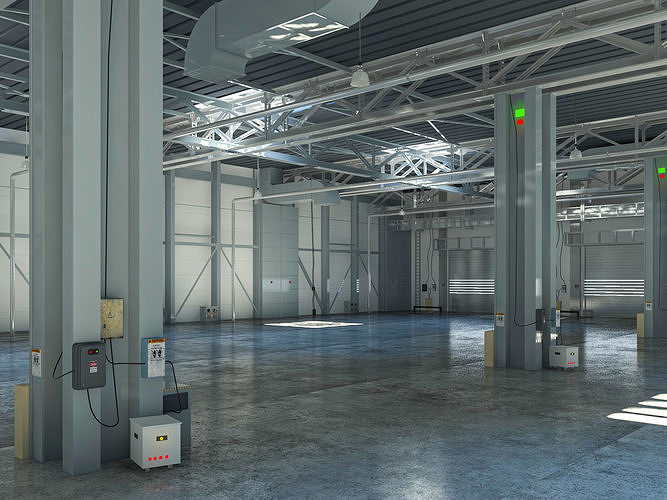 Exhibition Hall interior 12 3D model 4