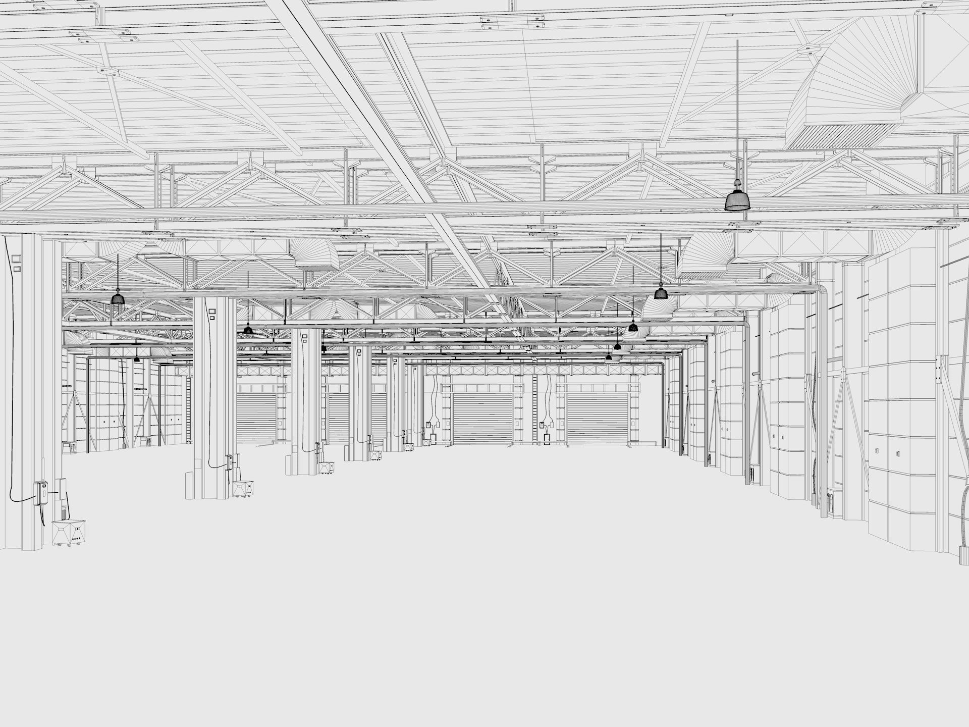 Exhibition Hall interior 12 3D model_10
