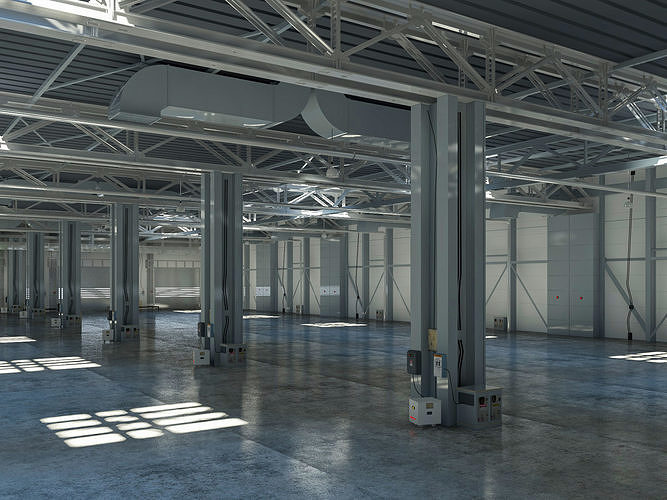 Exhibition Hall interior 12 3D model 5