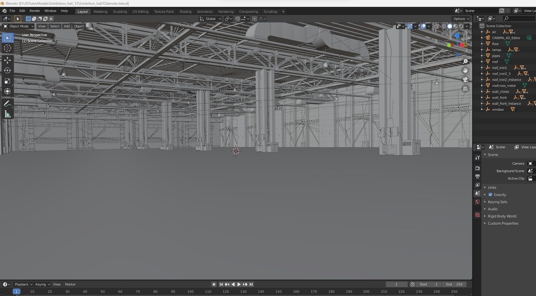 Exhibition Hall interior 12 3D model_18