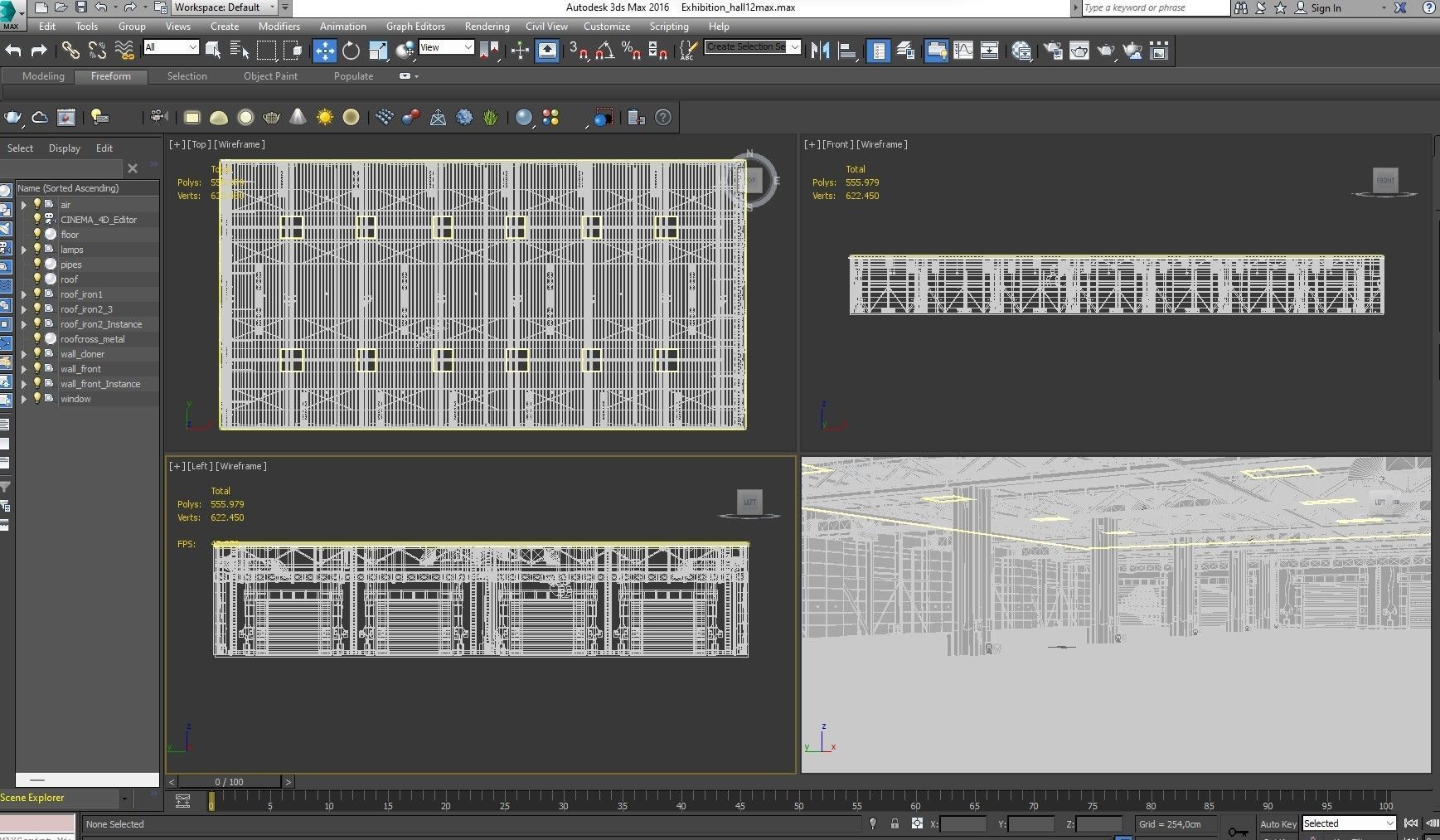Exhibition Hall interior 12 3D model_20