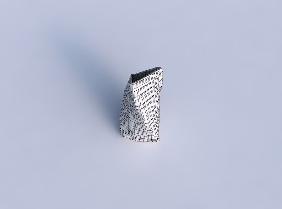 Vase twist tipped triangle with uniform polygons 3D print model_6