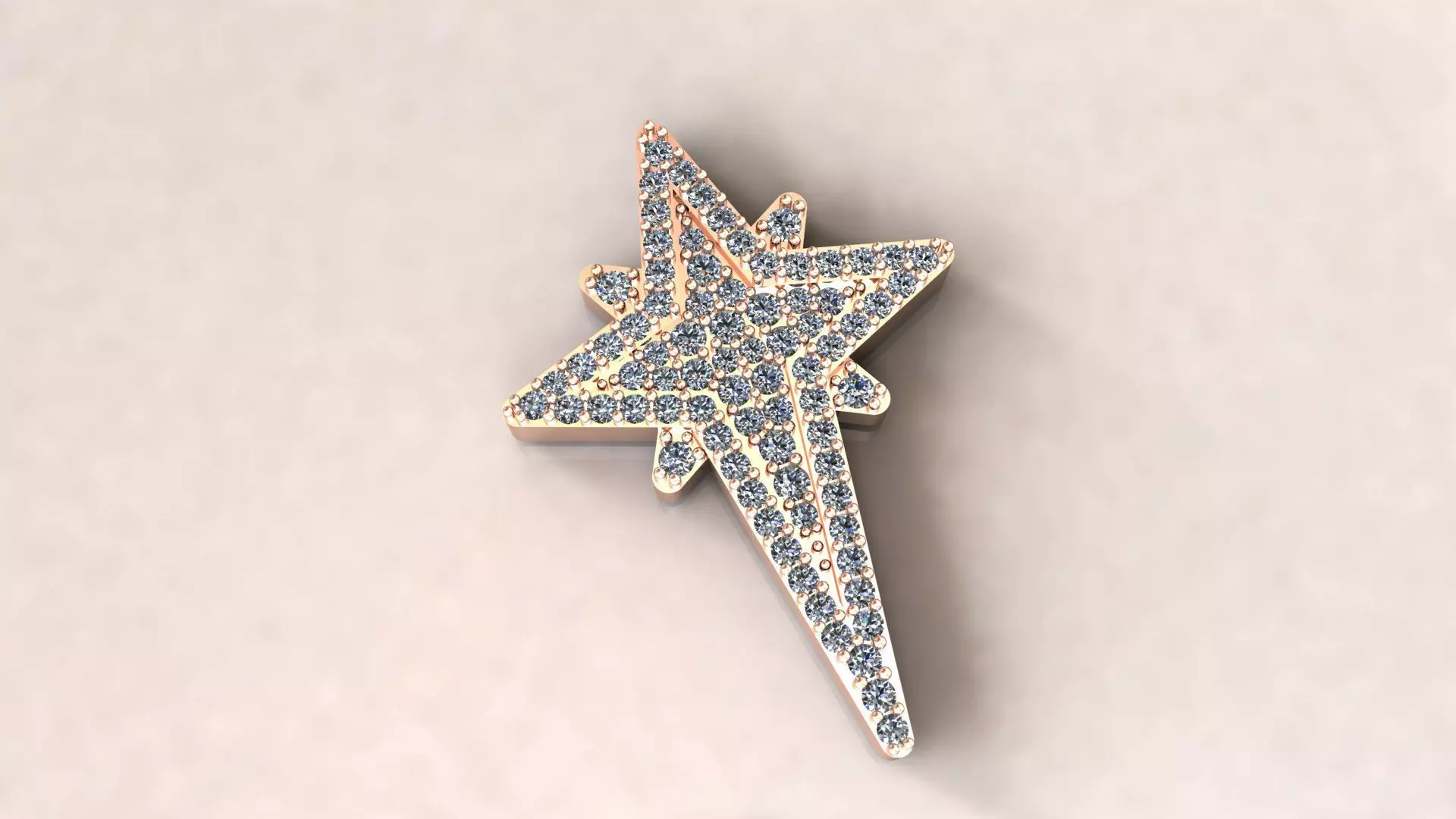 North Star Necklace 3D print model_0