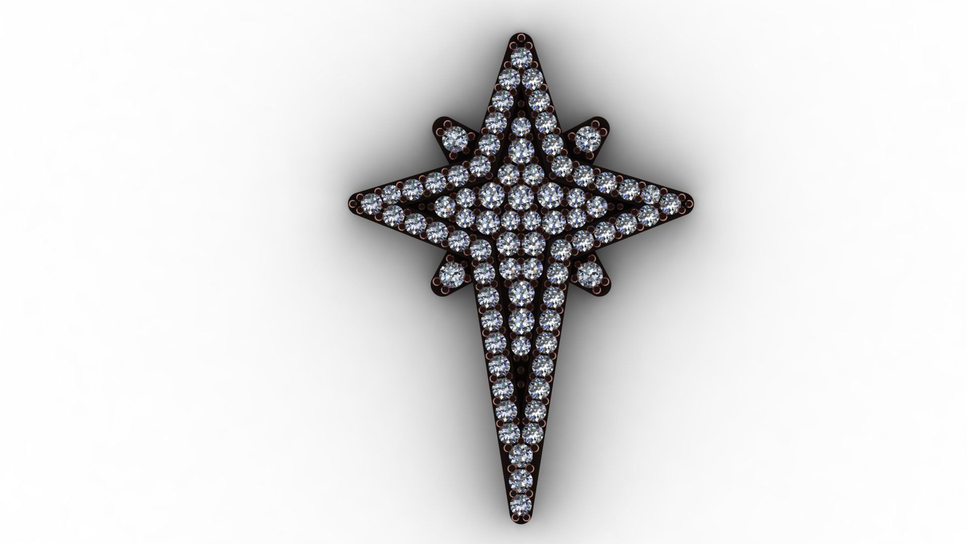 North Star Necklace 3D print model_1