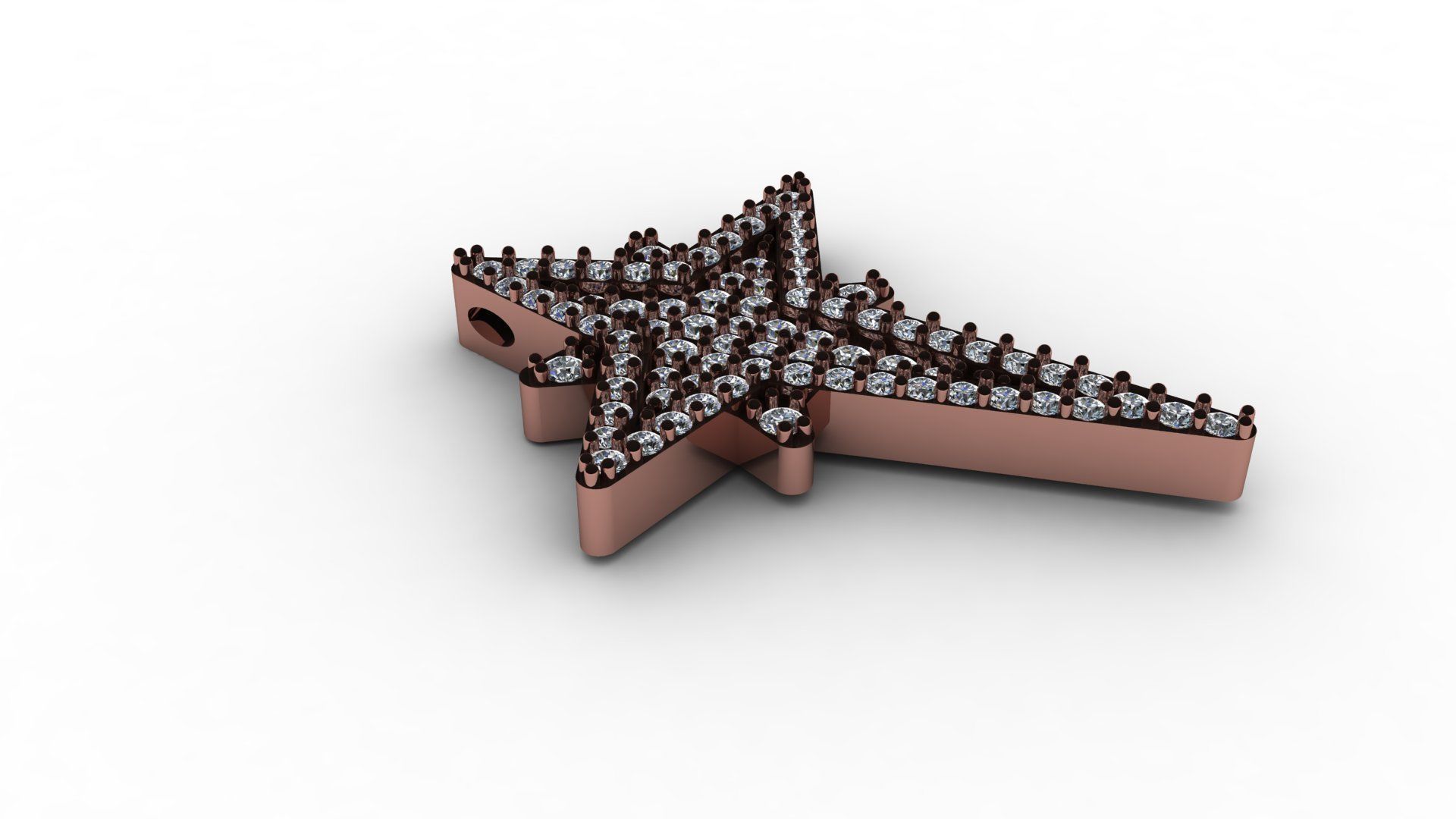 North Star Necklace 3D print model_2