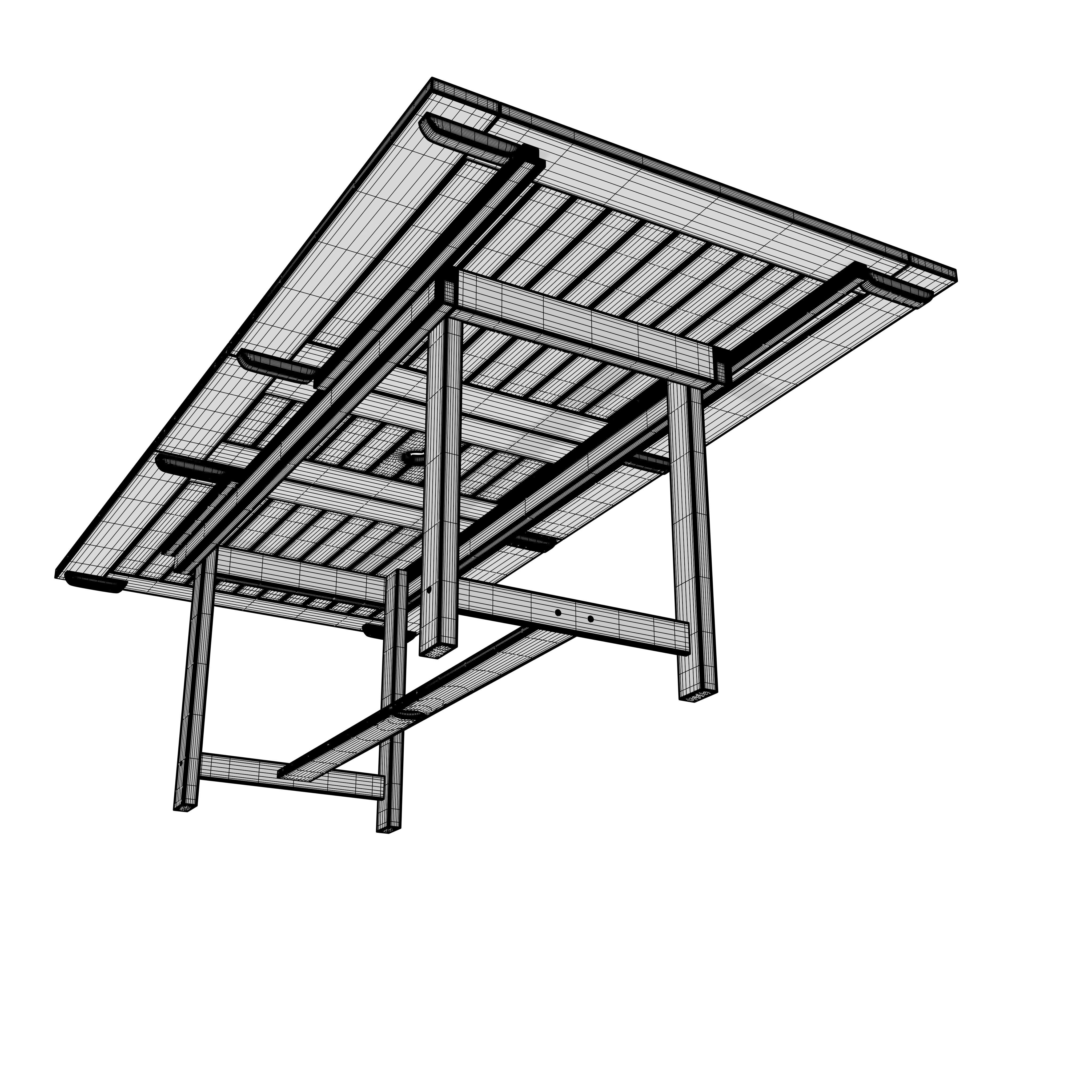 Portable Eight Seater Table Chair Set 3D model_17