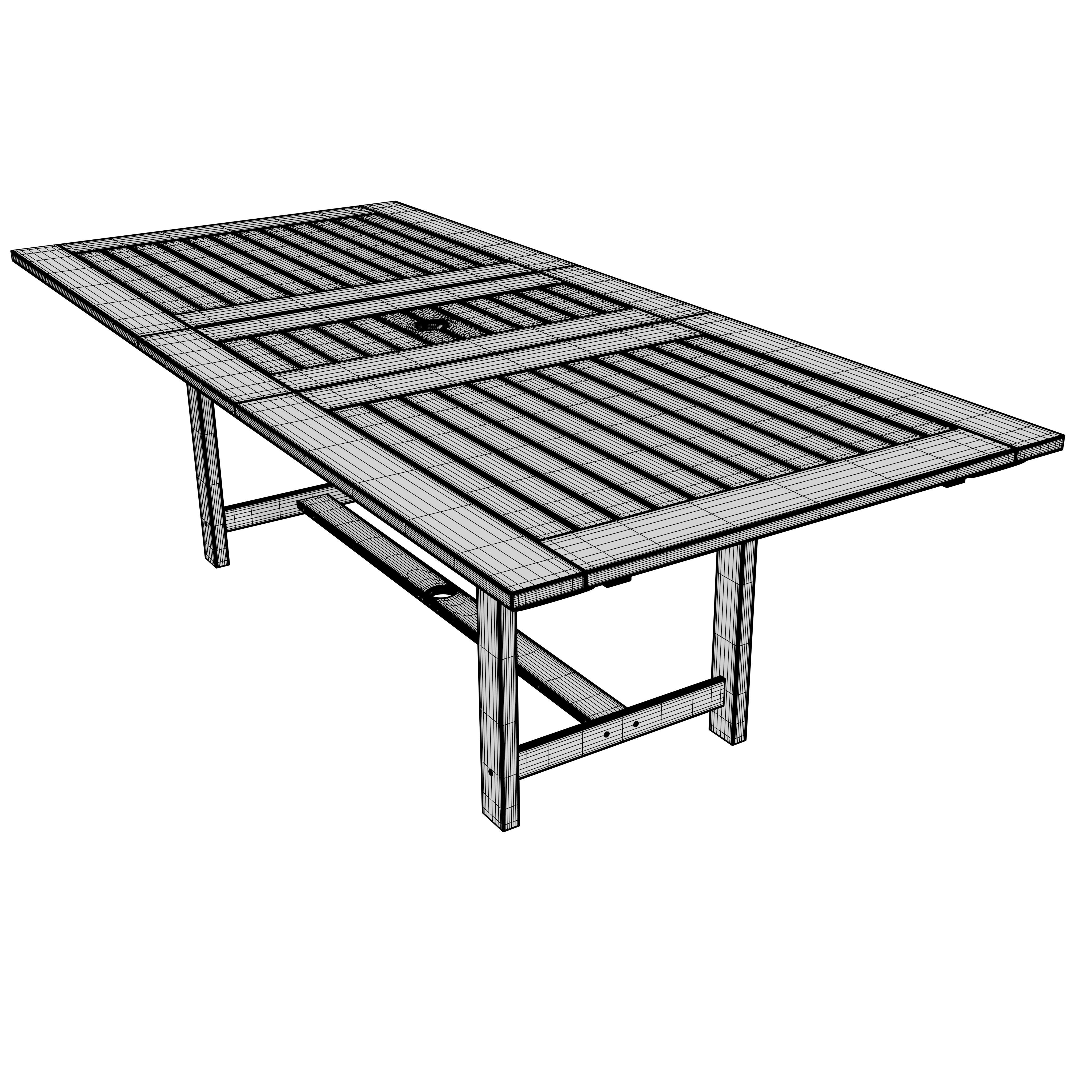 Portable Eight Seater Table Chair Set 3D model_16