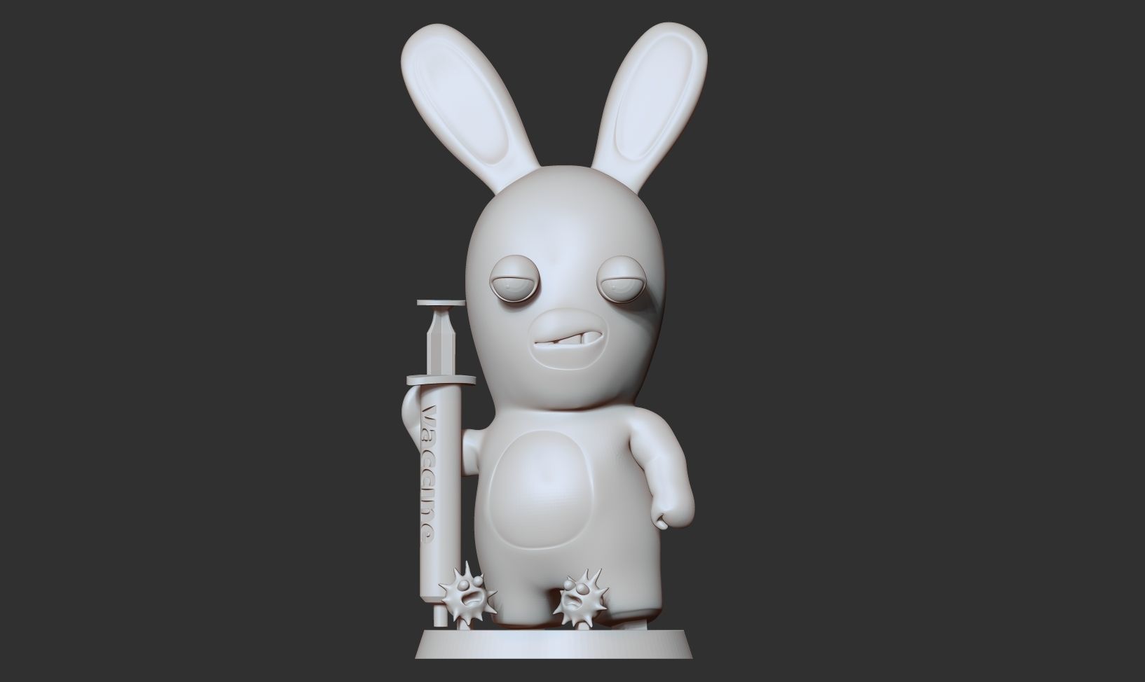 Rabbids bunny holding bottle of medicine Free 3D print model_9