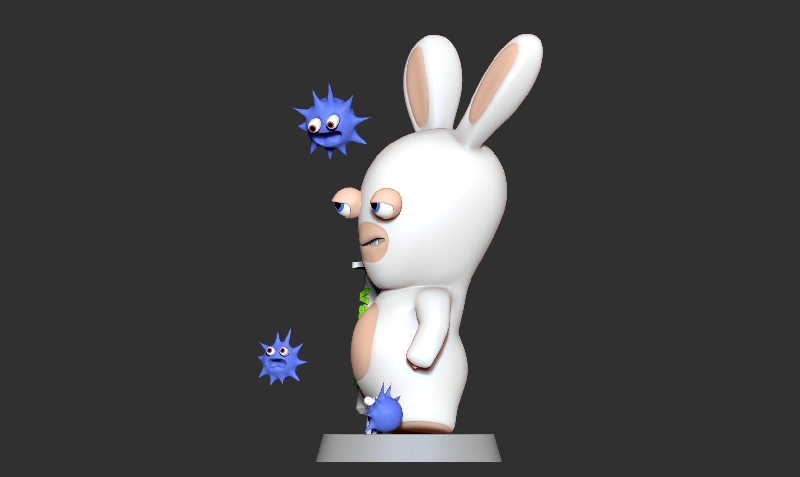 Rabbids bunny holding bottle of medicine Free 3D print model_10