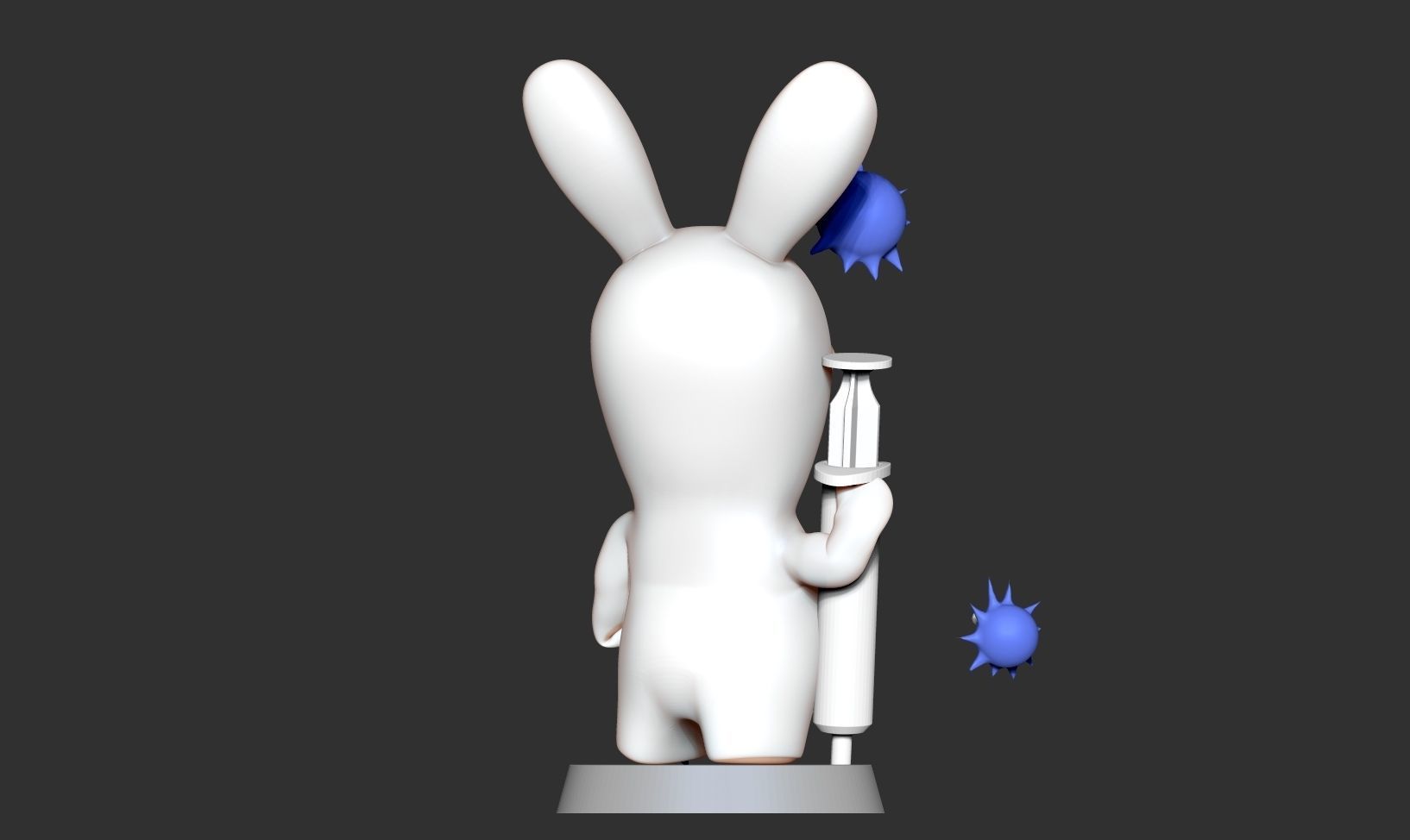 Rabbids bunny holding bottle of medicine Free 3D print model_6
