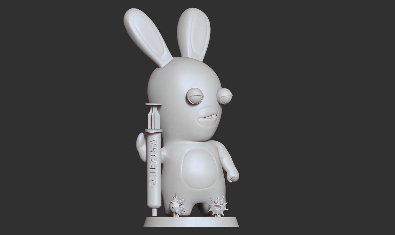 Rabbids bunny holding bottle of medicine Free 3D print model_13