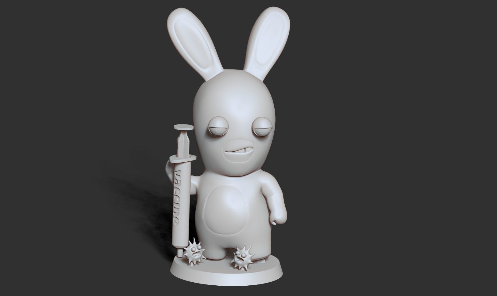 Rabbids bunny holding bottle of medicine Free 3D print model_14